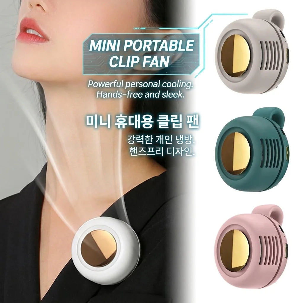 Mini Portable Clip Fan Handheld Waist Hanging Leafless Fan Small Whirlwind Fan For Daily Outdoor Travel