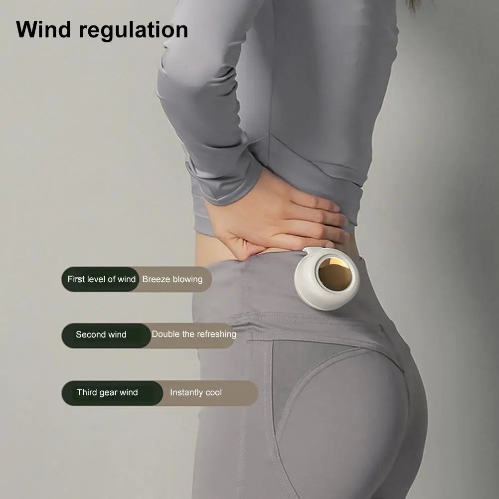 Mini Portable Clip Fan Handheld Waist Hanging Leafless Fan Small Whirlwind Fan For Daily Outdoor Travel