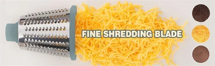 2026 3-in-1 Rotary Cheese Grater Multifunctional Manual Veg Slicer Nut Grinder Kitchen Essential Tool