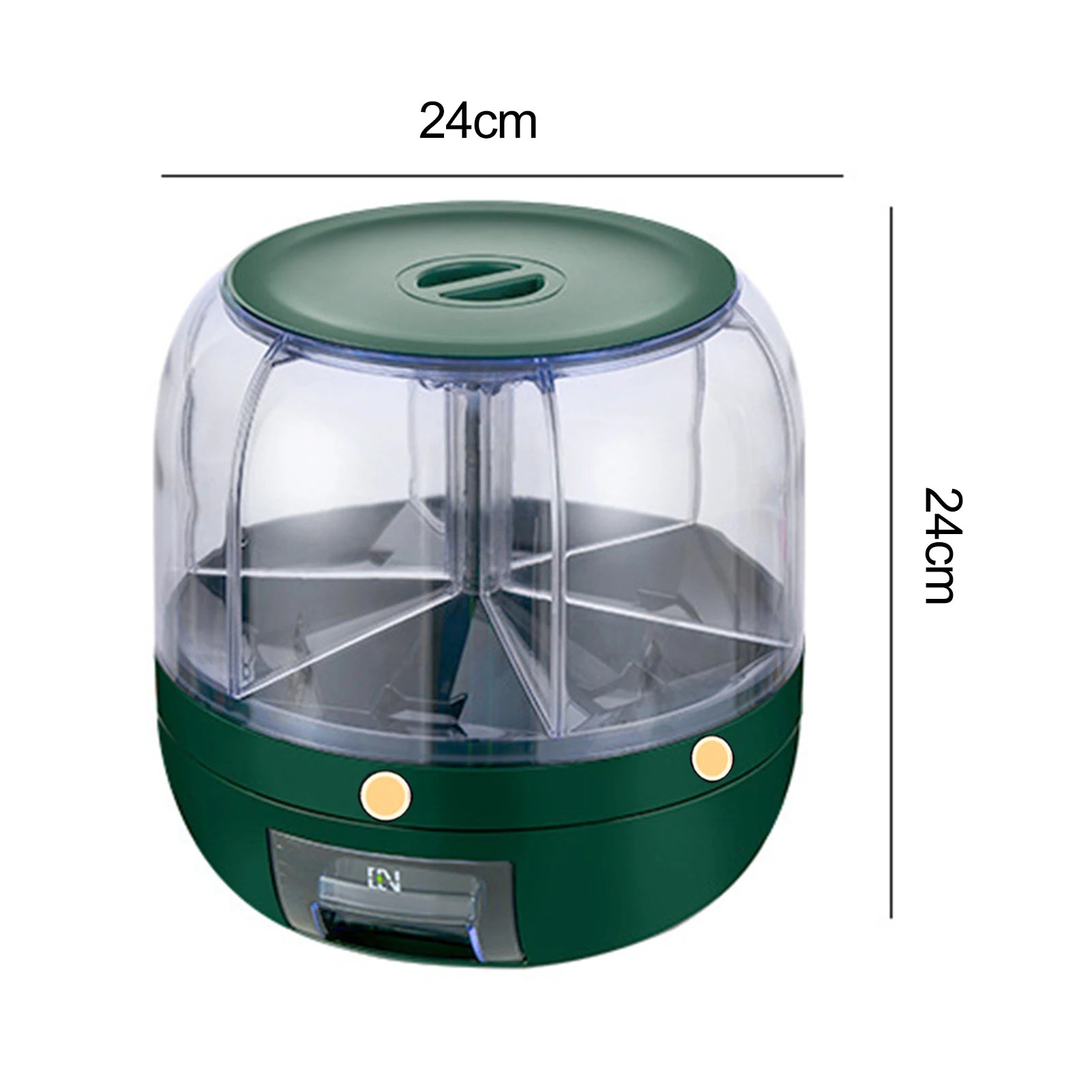 Storage Holder Large Capacity One Button Opening Rotating Good Sealing Food Grade Storage Detailed Division Design Grain Jar