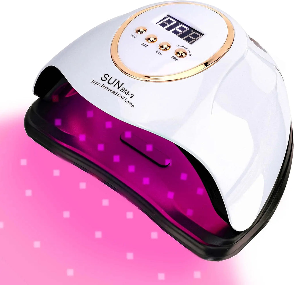 LED Nail Lamp For Manicure 280W Nail Dryer Machine UV Drying Lamp For Curing UV Gel Nail Polish With Motion Sensing LCD Display
