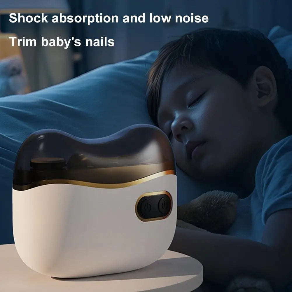 2 in 1 Electric Nail Tool,USB Charging Nail Clipper Polisher,Adult Kids Fingernail Toe Scissors,Rechargeable Nail Cutter