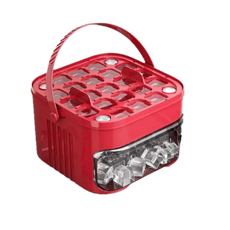 Press Ice Tray Ice Cube Mold Ice Box Ice Making Tool Large Capacity Ice Storage Ice Maker