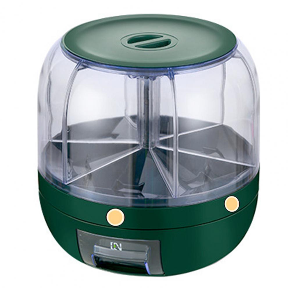 Storage Holder Large Capacity One Button Opening Rotating Good Sealing Food Grade Storage Detailed Division Design Grain Jar