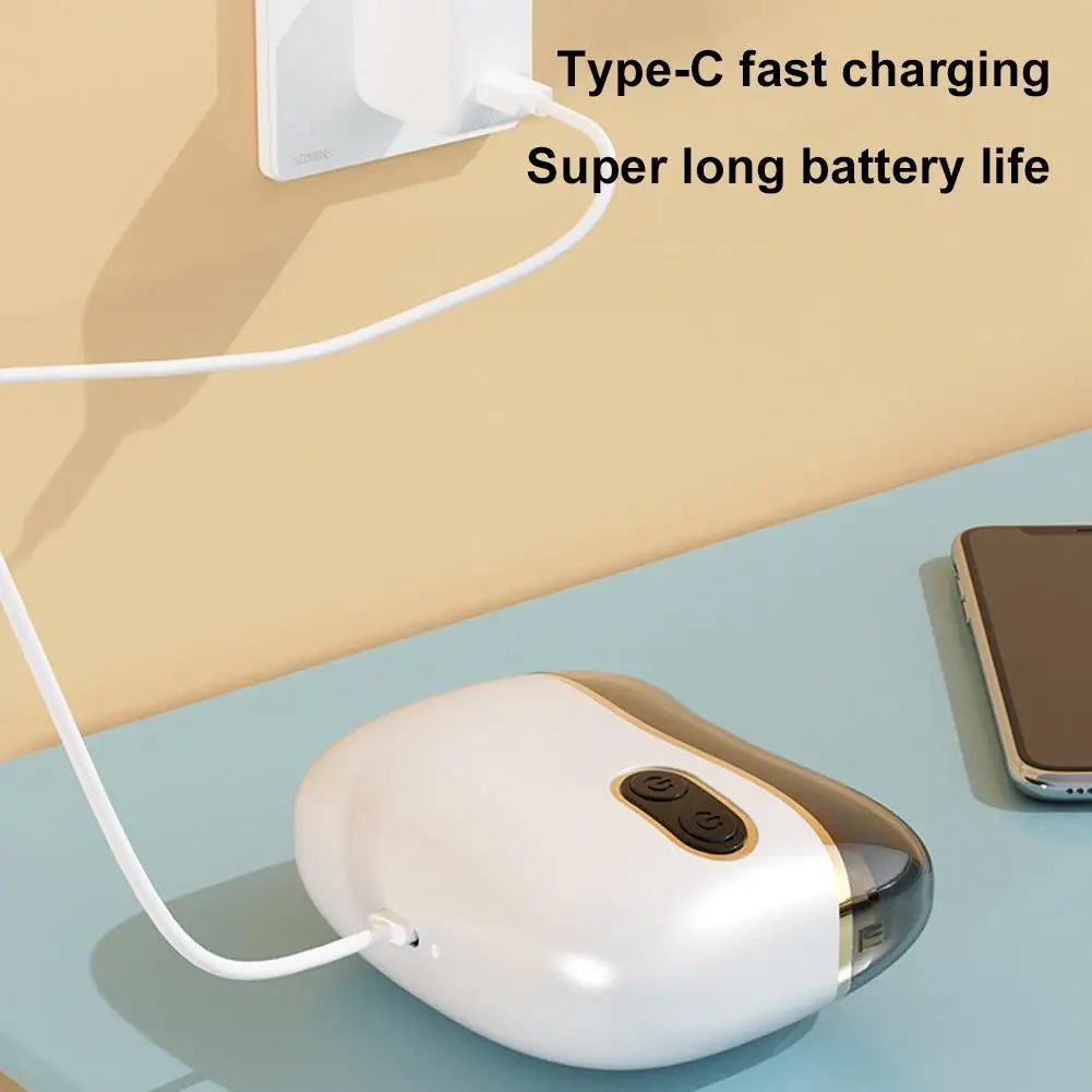 2 in 1 Electric Nail Tool,USB Charging Nail Clipper Polisher,Adult Kids Fingernail Toe Scissors,Rechargeable Nail Cutter
