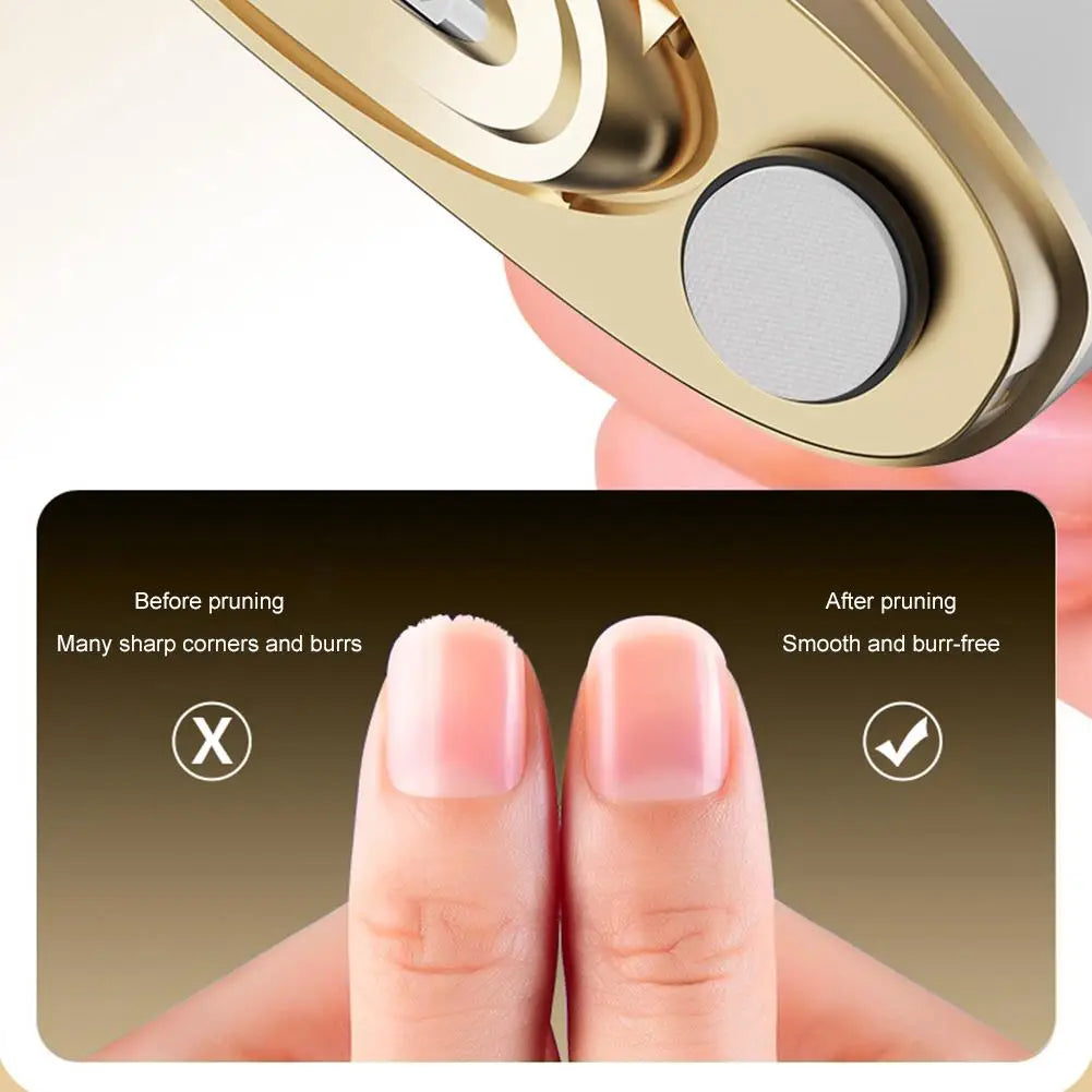 2 in 1 Electric Nail Tool,USB Charging Nail Clipper Polisher,Adult Kids Fingernail Toe Scissors,Rechargeable Nail Cutter