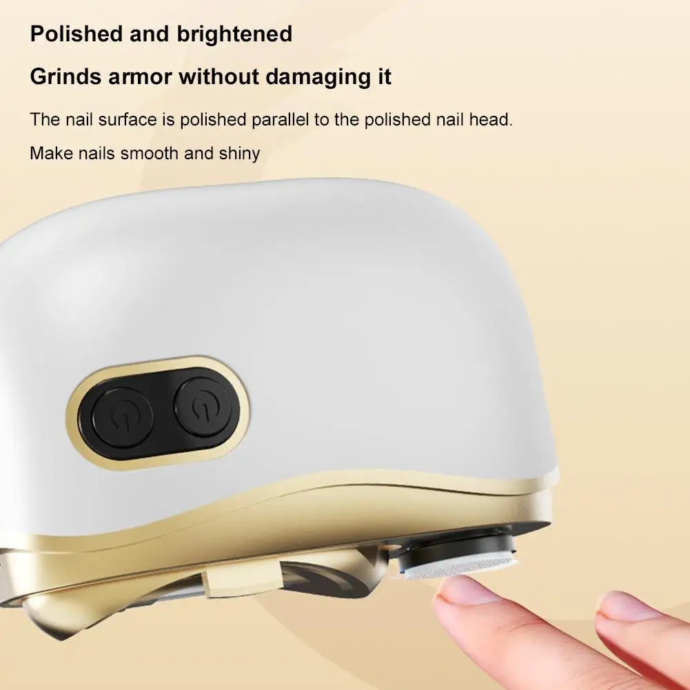 2 in 1 Electric Nail Tool,USB Charging Nail Clipper Polisher,Adult Kids Fingernail Toe Scissors,Rechargeable Nail Cutter