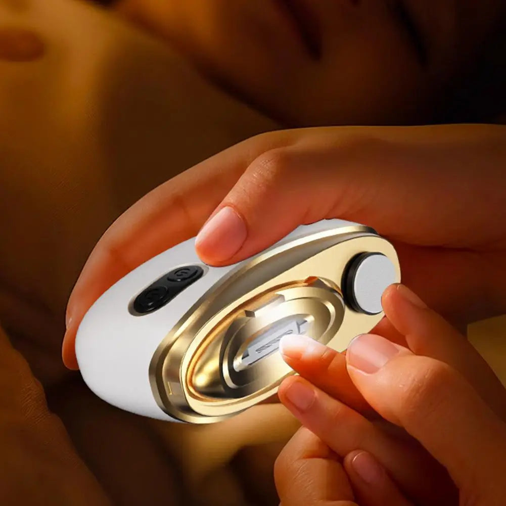 2 in 1 Electric Nail Tool,USB Charging Nail Clipper Polisher,Adult Kids Fingernail Toe Scissors,Rechargeable Nail Cutter